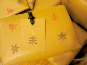 Christmas gift wrapping from Millbank and Kent